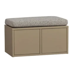 Opbergkasten<WOOOD Kistbank Turner Mud - 80x47x44 cm