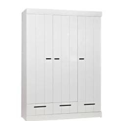Kledingkasten<WOOOD Kledingkast Connect Wit - 140x195x53 cm