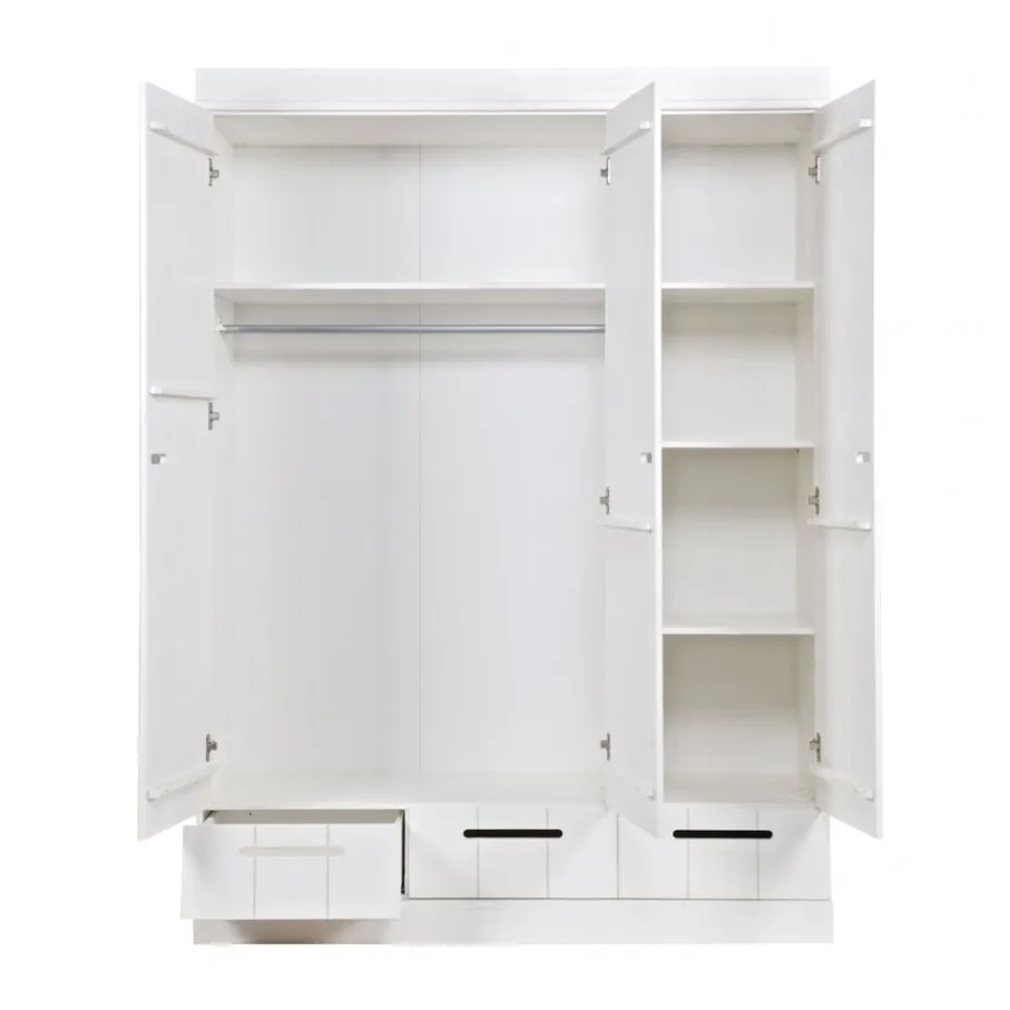 Kledingkasten<WOOOD Kledingkast Connect Wit - 140x195x53 cm