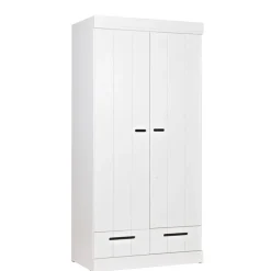 Kledingkasten<WOOOD Kledingkast Connect Wit - 94x195x53 cm