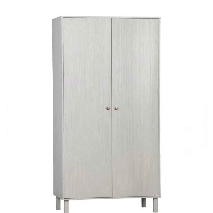 Kledingkasten<WOOOD Kledingkast Madu Grijs - 100x195x53 cm