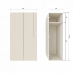 Kledingkasten<WOOOD Kledingkast Rain Dust - 110x200x57 cm