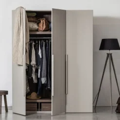 Kledingkasten<WOOOD Kledingkast Rens Grijs - 165x210x58 cm