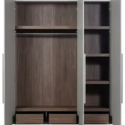 Kledingkasten<WOOOD Kledingkast Rens Grijs - 165x210x58 cm