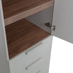 Kledingkasten<WOOOD Kledingkast Rens Grijs - 55x210x58 cm