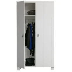 Kledingkasten<WOOOD Kledingkast Ties Wit - 111x202x55 cm