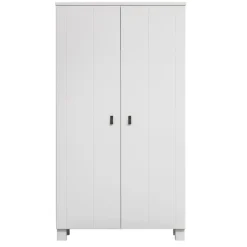 Kledingkasten<WOOOD Kledingkast Ties Wit - 111x202x55 cm