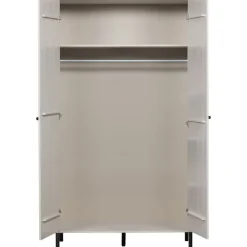 Kledingkasten<WOOOD Kledingkast Xina Grijs - 110x202x58 cm