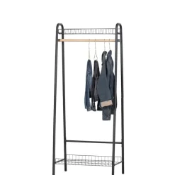 Opbergkasten<WOOOD Kledingrek Jovi Zwart - 70x167x41 cm