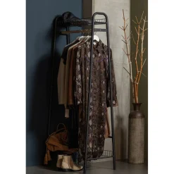 Opbergkasten<WOOOD Kledingrek Jovi Zwart - 70x167x41 cm