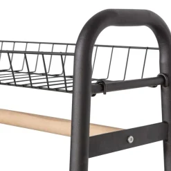 Opbergkasten<WOOOD Kledingrek Jovi Zwart - 70x167x41 cm