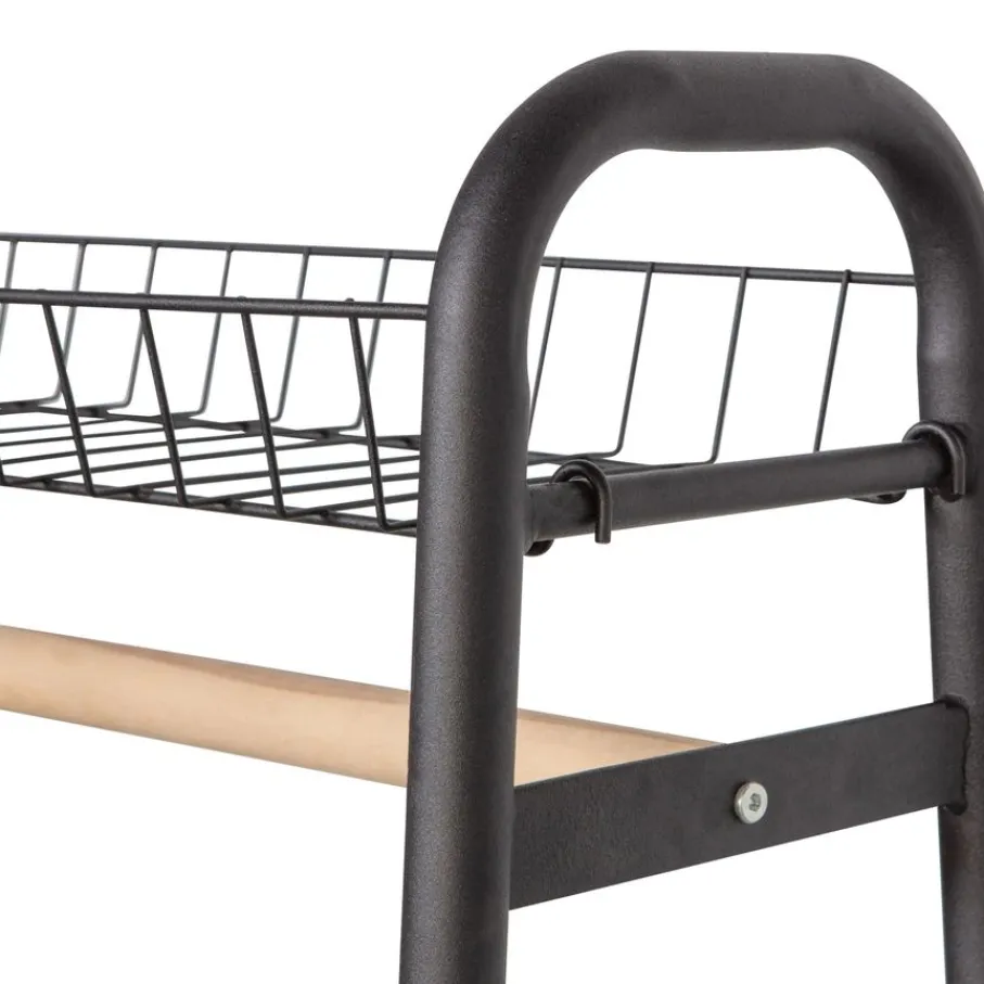 Opbergkasten<WOOOD Kledingrek Jovi Zwart - 70x167x41 cm