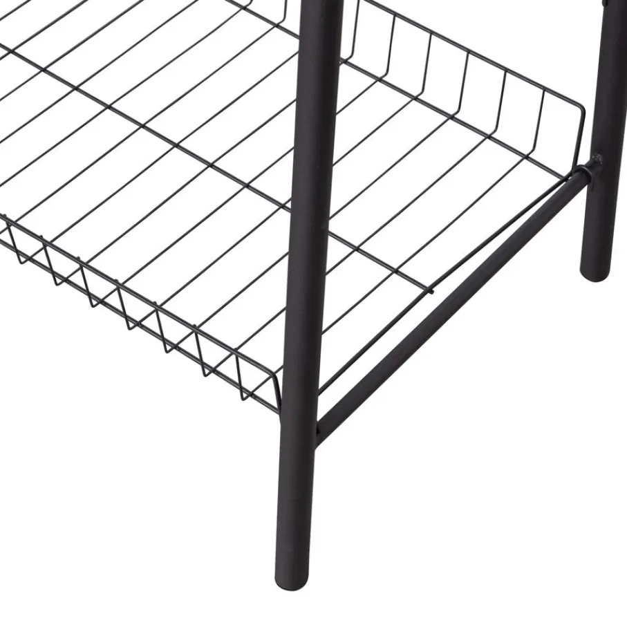 Opbergkasten<WOOOD Kledingrek Jovi Zwart - 70x167x41 cm