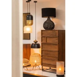 Lampenkappen & -Voeten<WOOOD Lampenvoet Macy Zwart - E27 - Ø 44 cm