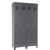 Lockerkasten<WOOOD Lockerkast Stijn Grijs - 103x187x40 cm
