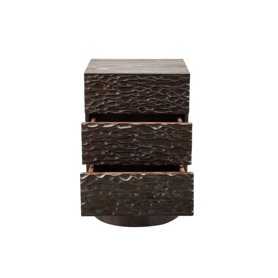 Nachtkastjes<WOOOD Nachtkastje Crumble Bruin - 40x66x37 cm