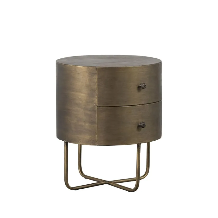 Nachtkastjes<WOOOD Nachtkastje Glossy Goud - 39x48x39 cm