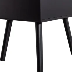 Nachtkastjes<WOOOD Nachtkastje Ozzy Zwart - 36x75x30 cm