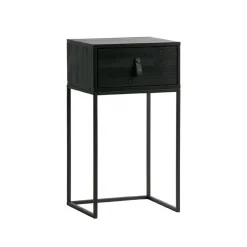 Nachtkastjes<WOOOD Nachtkastje Zola Zwart - 40x74x35 cm