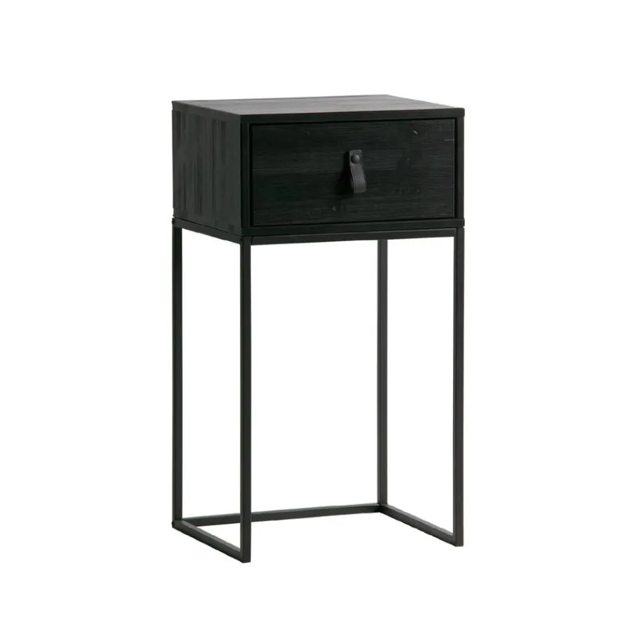 Nachtkastjes<WOOOD Nachtkastje Zola Zwart - 40x74x35 cm