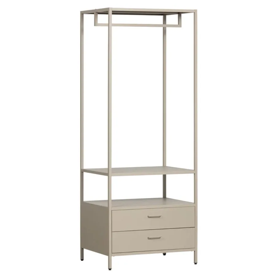 Kledingkasten<WOOOD Open Kledingkast Ferris Zand - 70x185x54 cm