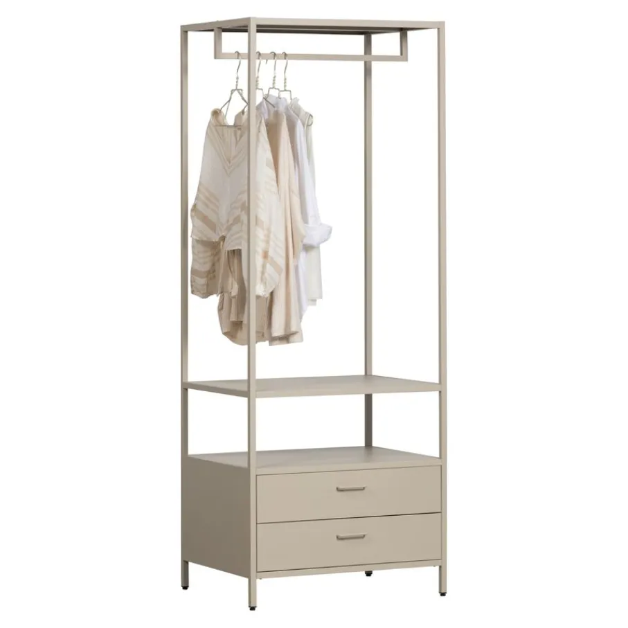 Kledingkasten<WOOOD Open Kledingkast Ferris Zand - 70x185x54 cm