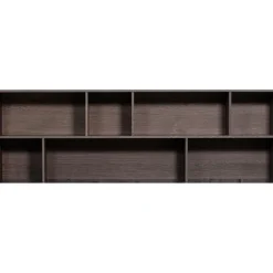 Wandkasten<WOOOD Opzetkast New Gravure Bruin - 200x65x30 cm