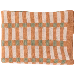 Plaids<WOOOD Plaid Vola Groen / Oranje - 130x170 cm