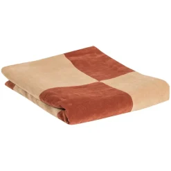 Plaids<WOOOD Plaid Zena Roestbruin / Beige 130x170 cm