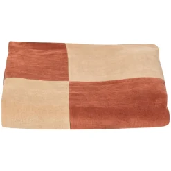 Plaids<WOOOD Plaid Zena Roestbruin / Beige 130x170 cm