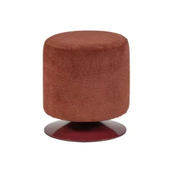Poefs & Krukjes<WOOOD Poef Islen Bordeauxrood - Ø 39 cm