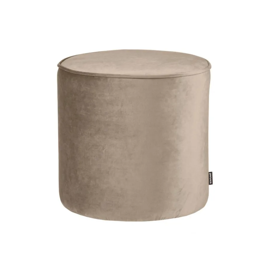 Poefs & Krukjes<WOOOD Poef Sara Khaki - Ø 46 cm