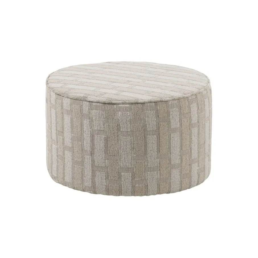 Poefs & Krukjes<WOOOD Poef Sarli Naturel / Beige - Ø 60 cm