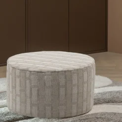 Poefs & Krukjes<WOOOD Poef Sarli Naturel / Beige - Ø 60 cm