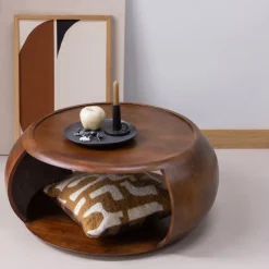 Salontafels<WOOOD Salontafel Cole Bruin - Ø 72 cm