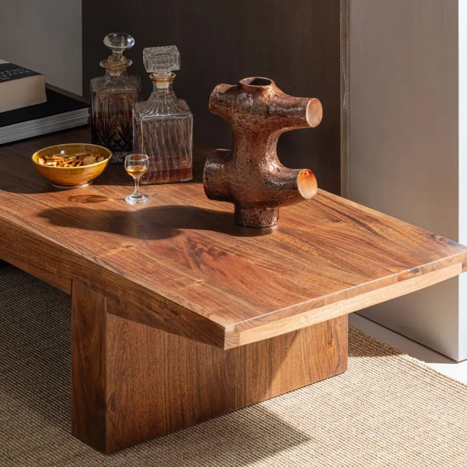Salontafels<WOOOD Salontafel Eron Bruin - 152x48 cm