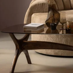 Salontafels<WOOOD Salontafel Flash Bruin - 110x60 cm