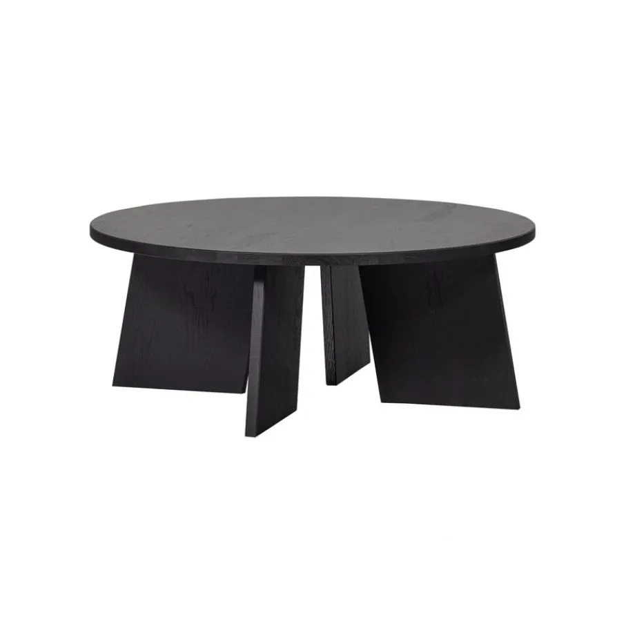 Salontafels<WOOOD Salontafel Fries Zwart - Ø 90 cm