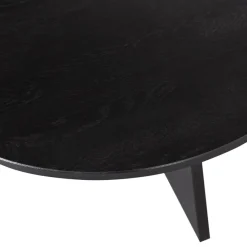 Salontafels<WOOOD Salontafel Fries Zwart - Ø 90 cm