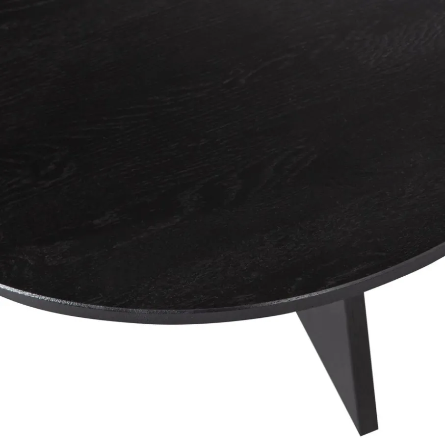 Salontafels<WOOOD Salontafel Fries Zwart - Ø 90 cm