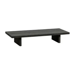 Salontafels<WOOOD Salontafel Lion Donkerbruin - 140x60 cm