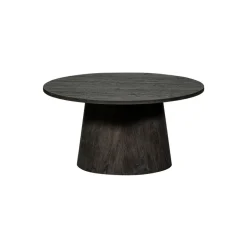 Salontafels<WOOOD Salontafel Maan Donkerbruin - Ø 80 cm