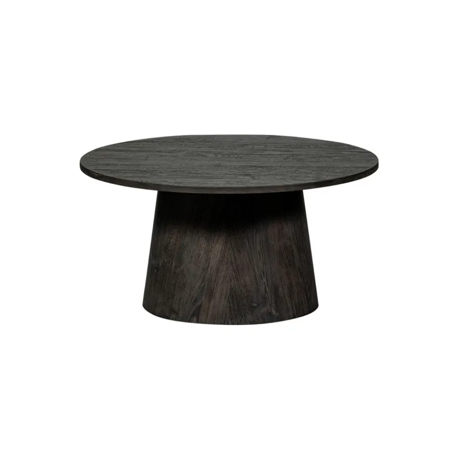 Salontafels<WOOOD Salontafel Maan Donkerbruin - Ø 80 cm
