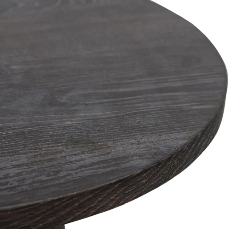 Salontafels<WOOOD Salontafel Maan Donkerbruin - Ø 80 cm