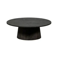 Salontafels<WOOOD Salontafel Maan Donkerbruin - Ø 100 cm