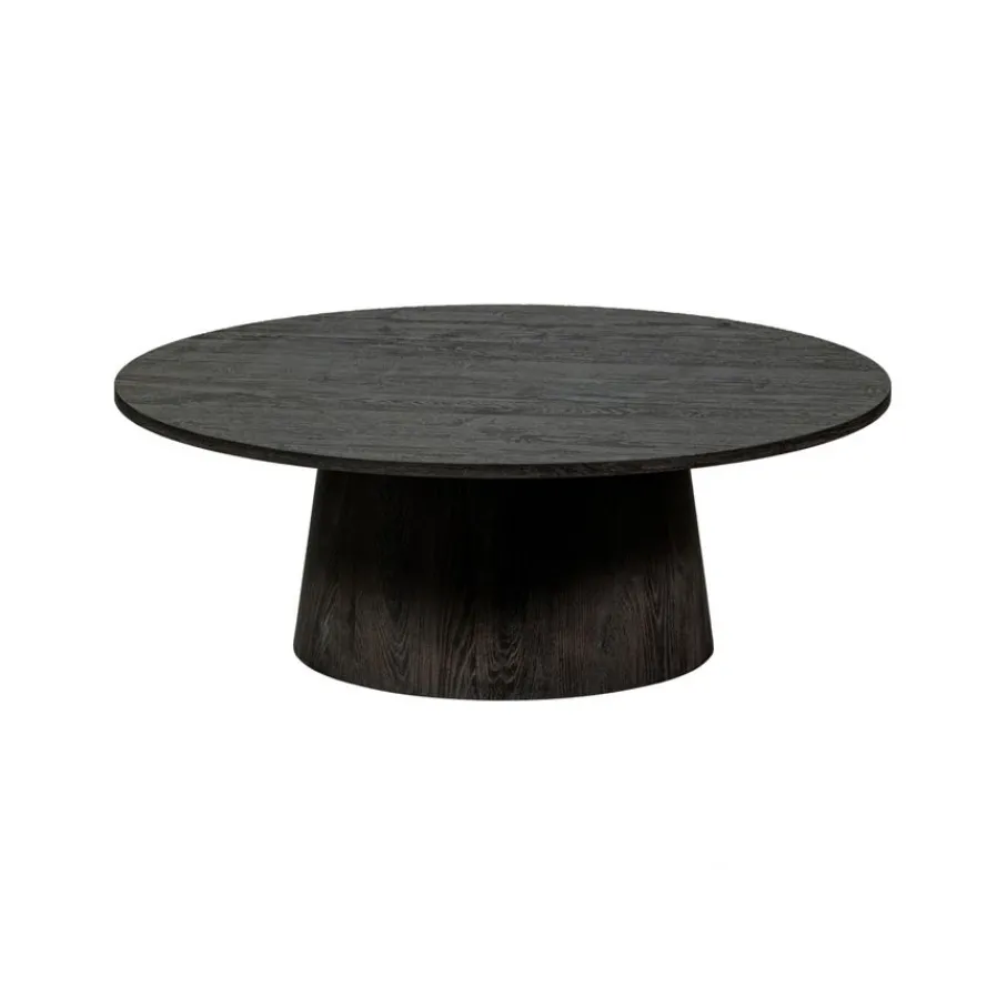 Salontafels<WOOOD Salontafel Maan Donkerbruin - Ø 100 cm