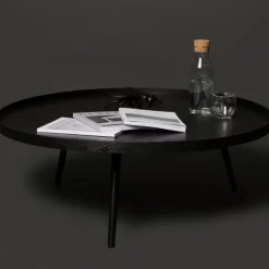 Salontafels<WOOOD Salontafel Mesa Zwart - Ø 100 cm