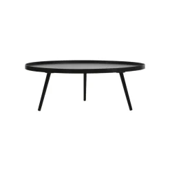 Salontafels<WOOOD Salontafel Mesa Zwart - Ø 100 cm