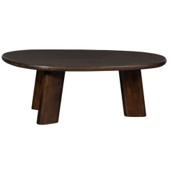 Salontafels<WOOOD Salontafel Roundly Bruin - 110x60 cm