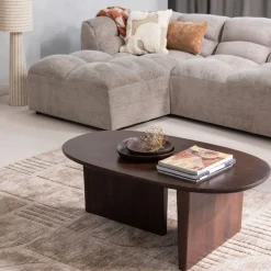 Salontafels<WOOOD Salontafel Seam Walnoot - 110x60 cm